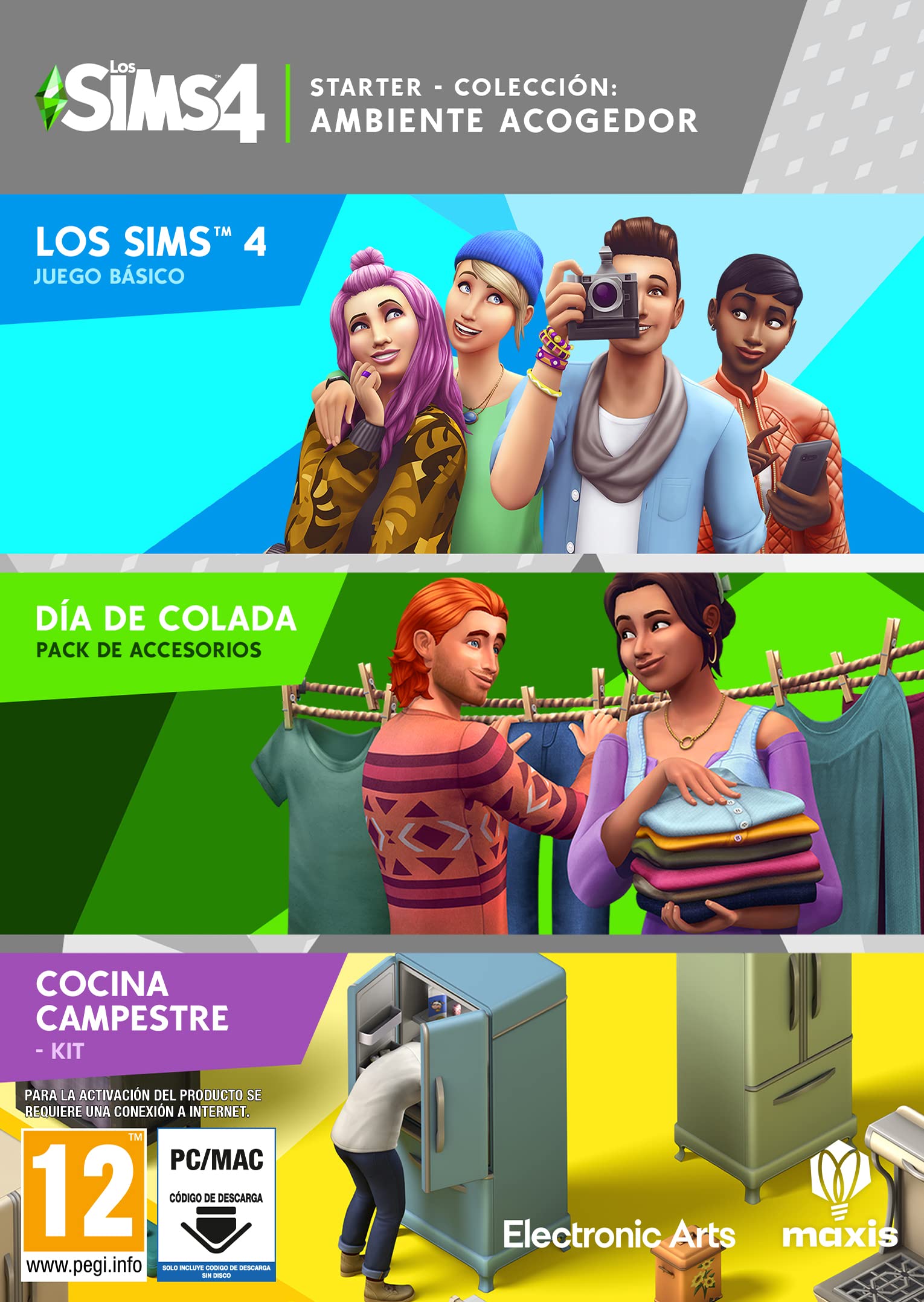 Les Sims 4 Clean & Cozy Bundle PCWin | Boîte avec code de téléchargement | Jeux vidéo | Castillan Les Sims 4 Clean & Cozy Bundle PCWin | Boîte avec code de téléchargement | Jeux vidéo | Castillan